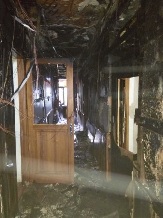 В Киеве горело здание Соломенского райсуда
