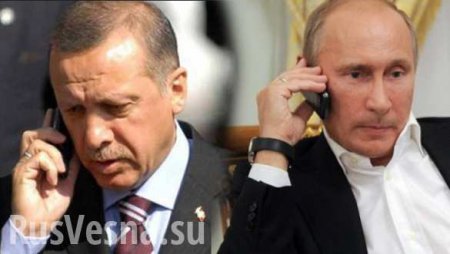 МОЛНИЯ: Путин проводит телефонный разговор с Эрдоганом