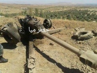 Последствия удара израильской авиации по сирийской артпозиции в провинции К ...