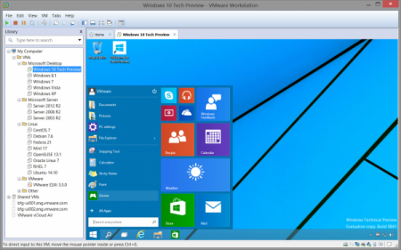 Новое обновление VMWare получит поддержку Windows 10