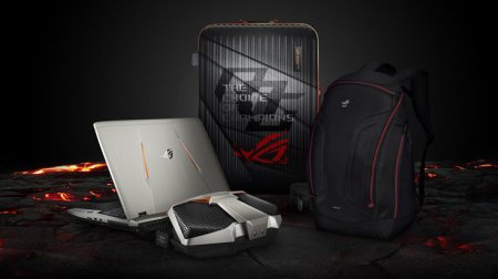 Ноутбук Asus ROG GX800 будет идти в коплекте с рюкзаком и чемоданом