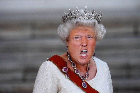 Дональд Трамп стал британской королевой