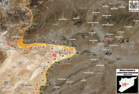 Сирийская армия пытается пробиться к Пальмире от авиабазы Т-4 - Военный Обозреватель