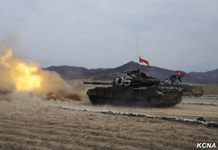 Северная Корея провела свои соревнования по танковому биатлону - Военный Обозреватель
