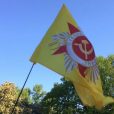 В Киеве вывесили флаг с Орденом Победы