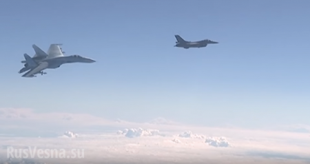 СРОЧНО: Появились кадры, как Су-27 «отгоняет» истребитель НАТО от самолета Шойгу (ВИДЕО)