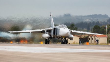 На аэродроме Сирии разбился российский бомбардировщик Су-24
