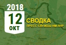 Донбасс. Оперативная лента военных событий 12.10.2018