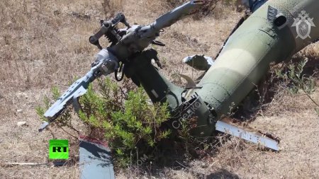 Места крушения самолёта Су-24М и спасательного вертолёта в Сирии