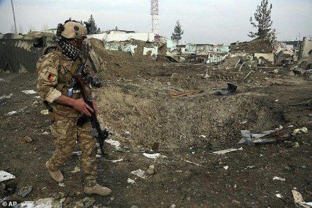Разрушенная база британской охранной компании G4S в Кабуле