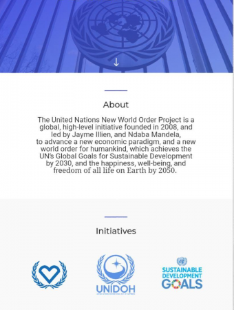 Проект Организации Объединенных Наций- "Новый Мировой Порядок"