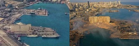 Чудовищные кадры последствий взрыва в порту Бейрута с высоты птичьего полёта (ФОТО, ВИДЕО)