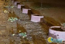 В Киеве мужчина устроил погром на Аллее Героев Небесной Сотни