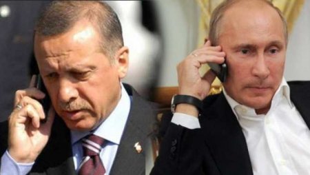 Путин провёл телефонный разговор с Эрдоганом