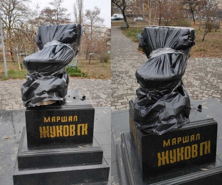 В Одессе местная жительница решила восстановить памятник Жукову (ВИДЕО)