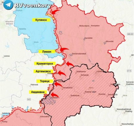Российские войска наступают на фронтах Донбасса, совершая множество атак, — генштаб ВСУ (КАРТА)
