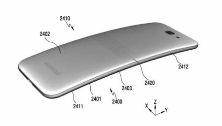 Появились подробности о патенте смартфона Samsung с гибким экраном