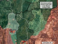 Бои в "идлибской зоне" 6 марта 2020. Боестолкновения зафиксированы в пр. Латакия, Хама, Идлиб и Алеппо
