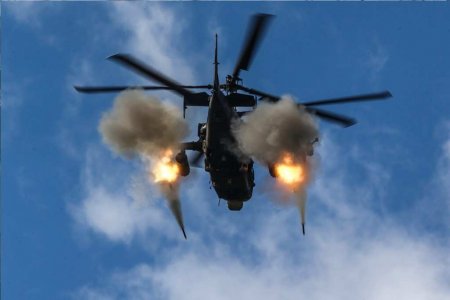 «Аллигаторы» Ка-52 уничтожают позиции ВСУ (ВИДЕО)